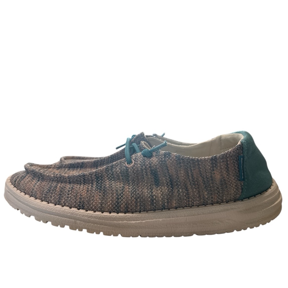 Hey Dude Women’s Wendy Sox Pink Aqua Shoes - Picture 2 of 5